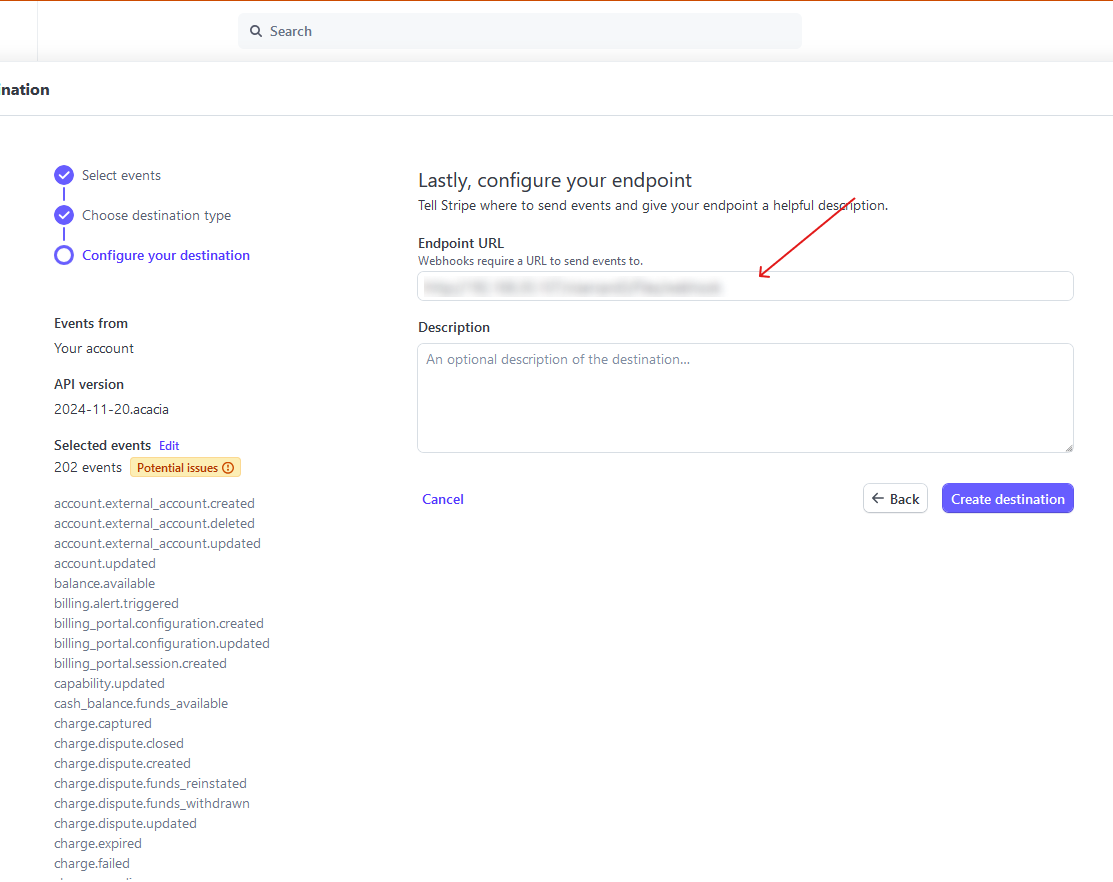 Paste Webhook Endpoint
